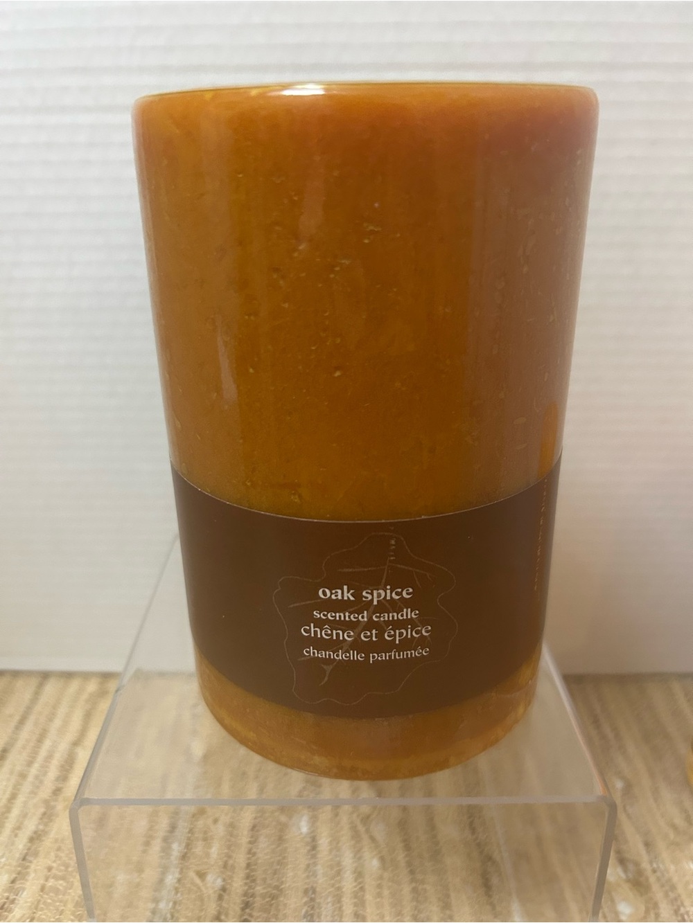 Pier 1 Oak Spice Scented 4”x6” Pilar Candle. Brand New. Discontinued. Rare